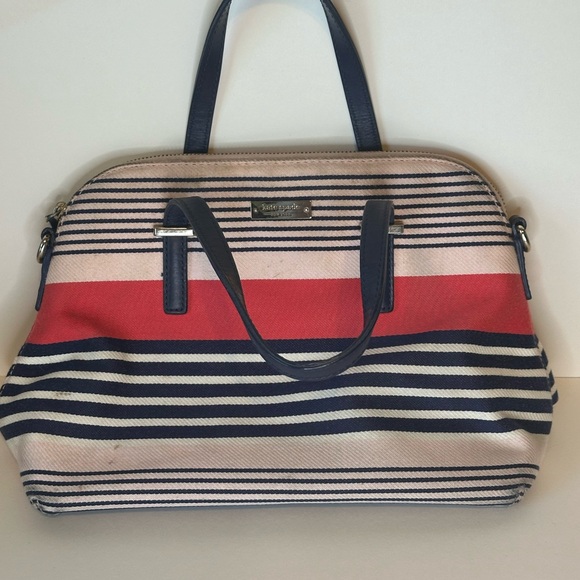 kate spade Handbags - Kate Spade Red and Navy Striped Women's Bag